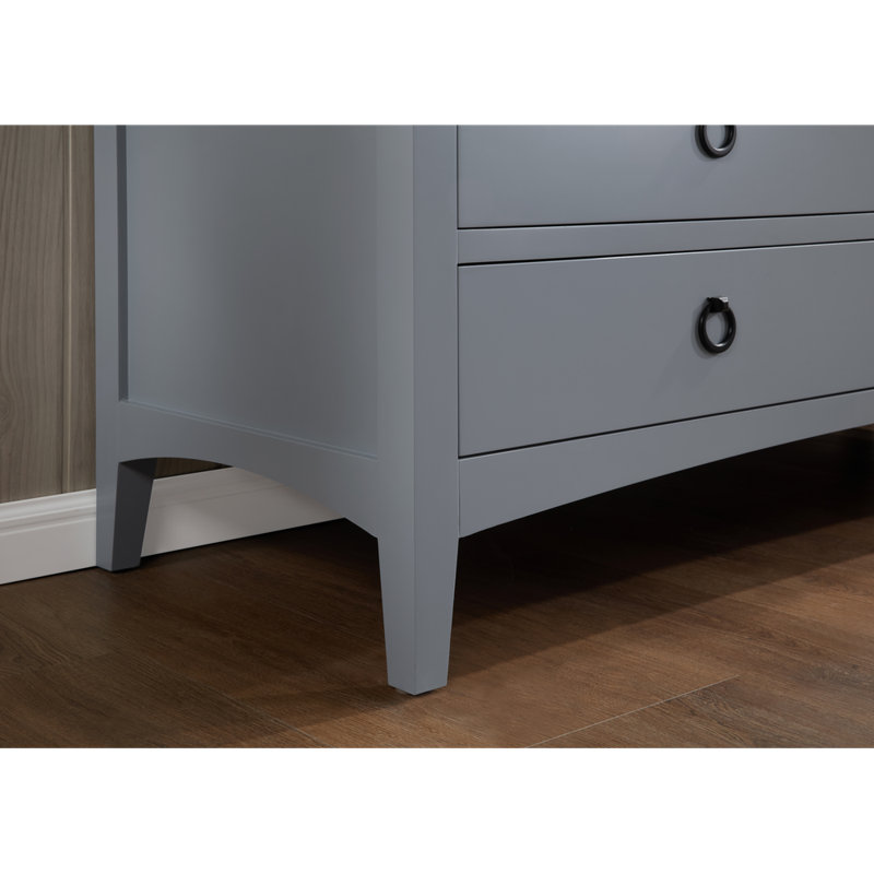 60" Solid Wood Sink Vanity With 1" Artificial Stone Top, Black, Cadet