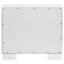Table de chevet rectangulaire 2 tiroirs blanc cuivre avec poignées barre