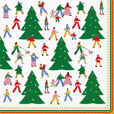 Ensemble de 20 serviettes de table de Noël