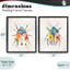 Ensemble de cadres flottants 2 pièces Colorful Boho Beetles, design par Kim Allen-1766852160-1766852172