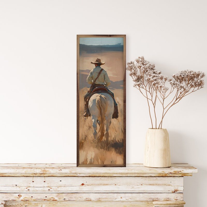 Western Riding Cowboy, H 48 po x l 16 po