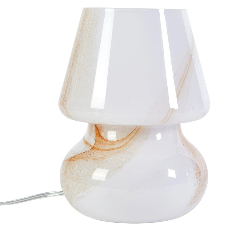  Lampe champignon en verre brun marbré