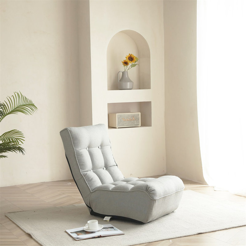 Viv + Rae™ Gatling Ergonomic Floor Game Chair in Gray, Gray Linen