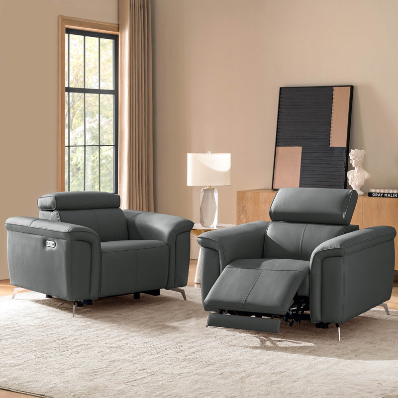 Maltby Power Sectional Sofa, Blue Gray