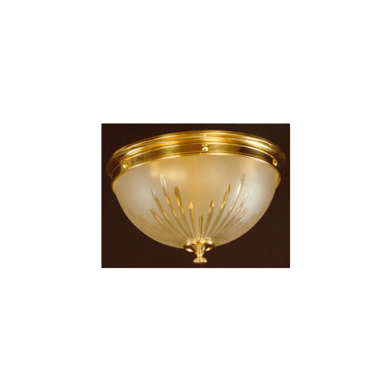 Critchlow Glass Flush Mount, Mat Shaded Flemish