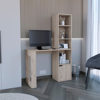 Bureau d'écriture avec armoire de rangement et bibliothèque