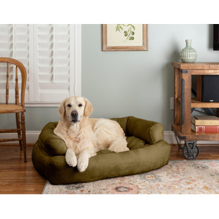 Canapé pour chien de luxe avec traversin en microsuède ultrarembourré Snoozer