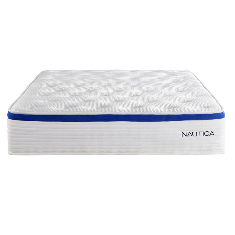 Nautica Home Hybrid Mattress with Cooling Engineered Latex Foam and Pocketed Spring, King, 10"