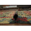 Élégants motifs géométriques sur un tapis kilim tribal coloré 4 x 6