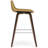 Randolph Upholstered Bentwood Mid-Century Modern Bar & Counter Stool with Chrome Footrest-968411474