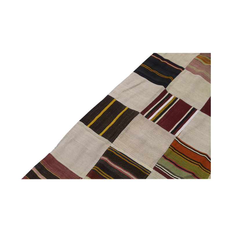 Wool Patchwork Area Rug