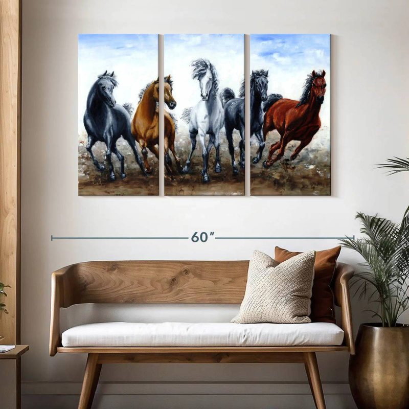 Brampt Wild Arabians, 32" H x 50" W