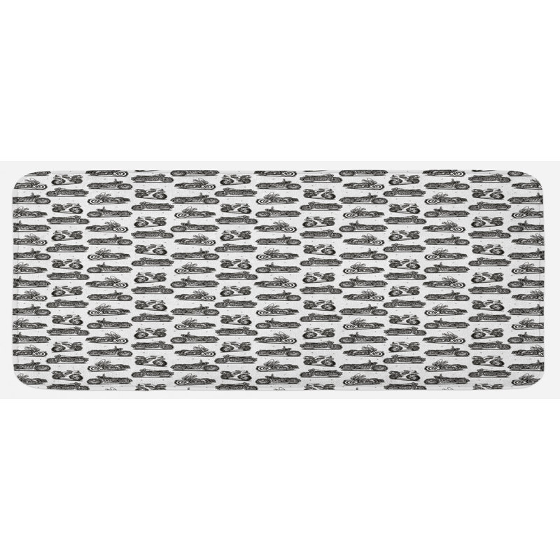 Industrial Solid Colour Synthetic Kitchen Mat