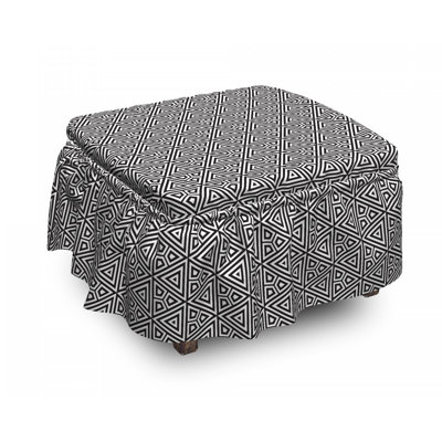 Housse pour repose-pieds triangle monochrome
