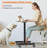 Sweetcrispy Small Mobile Rolling Standing Desk Rolling Desk Laptop Computer Cart for Home