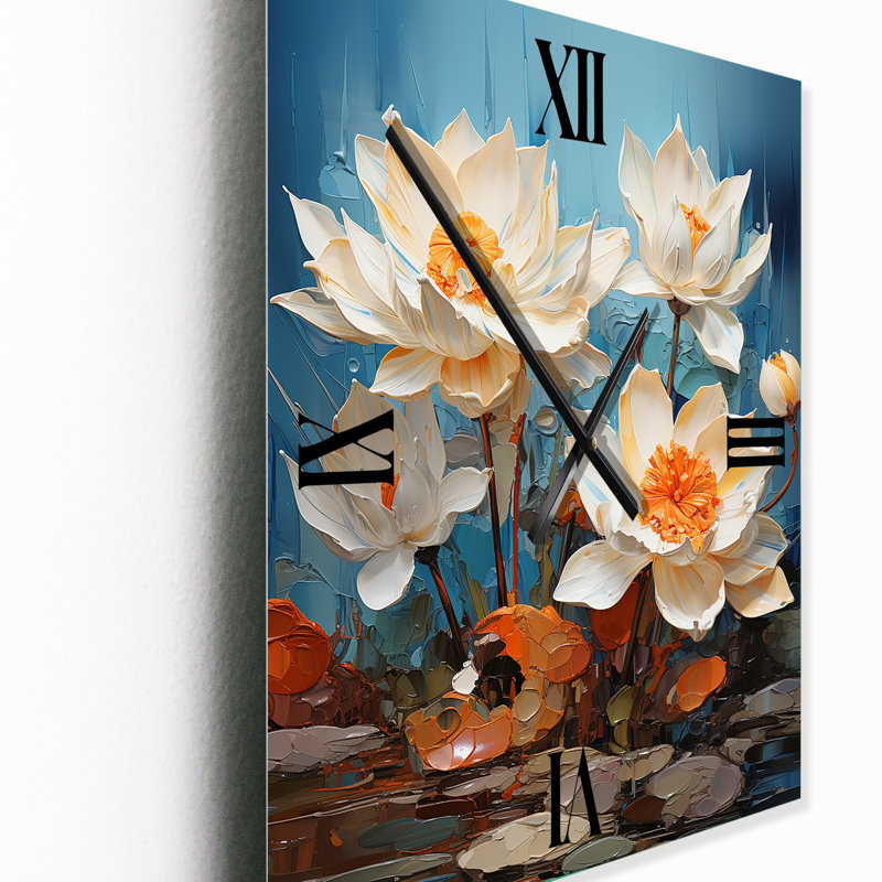 Horloge murale Kiahna - Jonquilles, Très grand