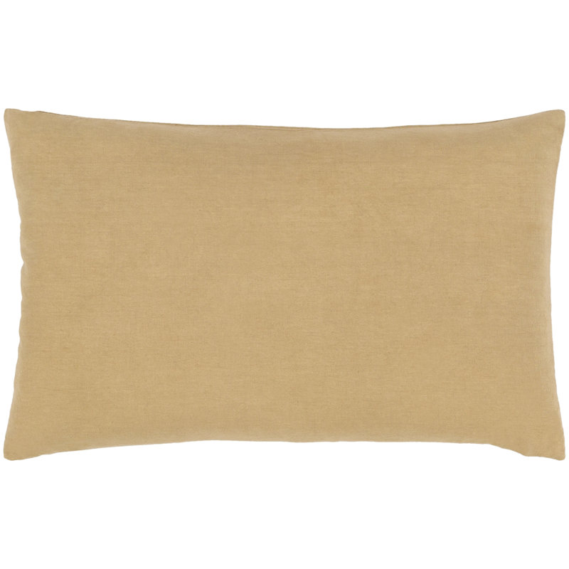 Text Linen Throw Pillow, Cream, Polyester/Polyfill