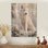 Photographie de loup d'hiver I - Impression sur bois blanc moderne sur bois de pin naturel