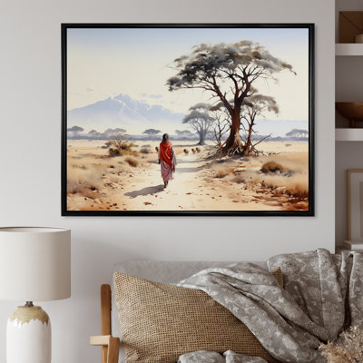 Art africain sur toile, reproduction de portrait nomade - African Nomadic Wanderer I