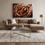 Art musical sur toile brune, contrebasse-712655184
