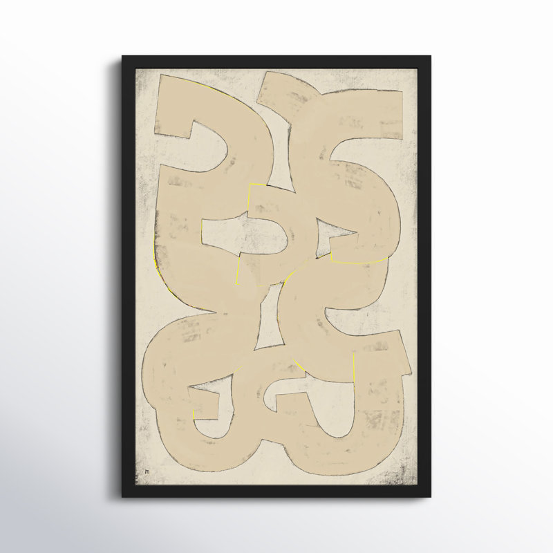 Drawing 2 Painting by StudioM, 30" H x 21" W x 1.25" D, Black Framed