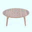 Table basse d'extérieur ronde en bois d'acacia