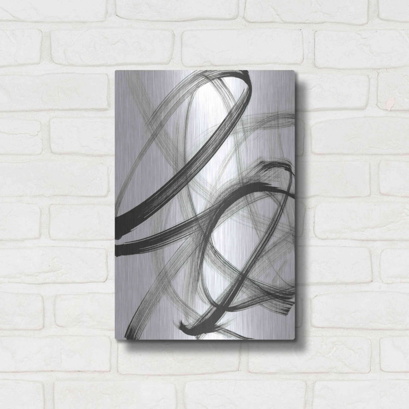 Tornade sur métal par Natasha, H 16 po x l 12 po