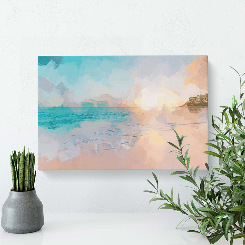 North Shore Beach Hawaii In Abstract - Wrapped Canvas, 35cm H x 50cm W x 3cm D