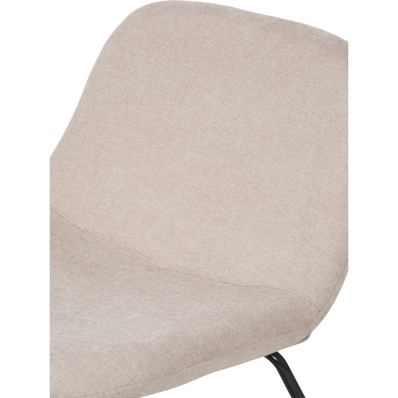 Chiara Upholstered Chenille Side Chair With Footstool