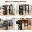 Table de bar avec 3 tablettes pour la cuisine, brun rustique-566112054