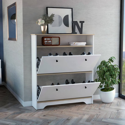 Range-chaussures à 2 tablettes
