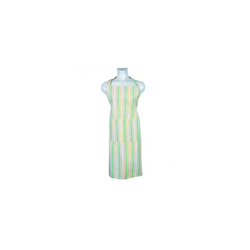 Lovitz Striped Bib Apron, Green