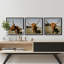 Yasmin Cow Pose by Marmont Hill - 3 Piece Single Picture Frame Print-1435065662