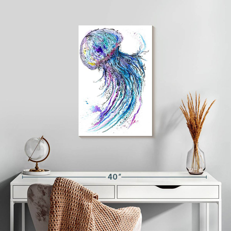 Brampt Vibrant Jellyfish, 24" H x 16" W