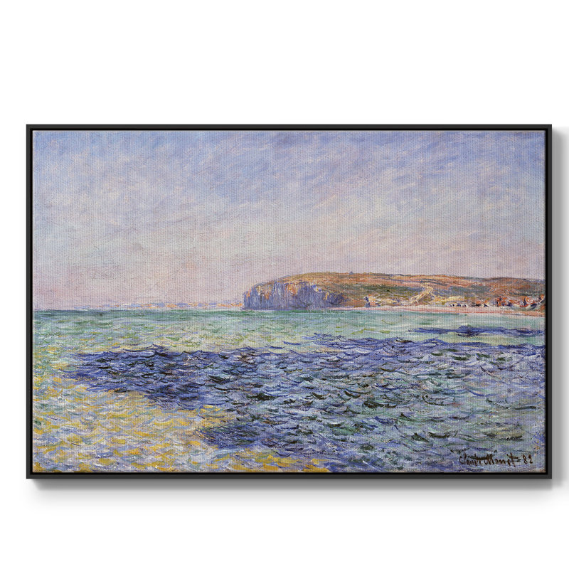 Monet, reproduction d'art encadrée sur toile par Claude Monet, H 25 po x l 37 po x P 2 po, Noir