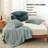 Bedsure King Comforter Set 5 Pieces - Bed in a Bag with Fleece Throw Blanket and Decorative Pillow, Lightweight Bedding Comforter Sets, All Season Bedding, Emerald Green-105526950-105526954