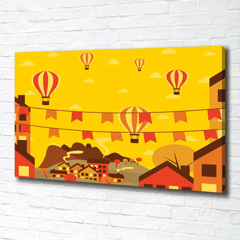 Balloons Over The City - Wrapped Canvas Print