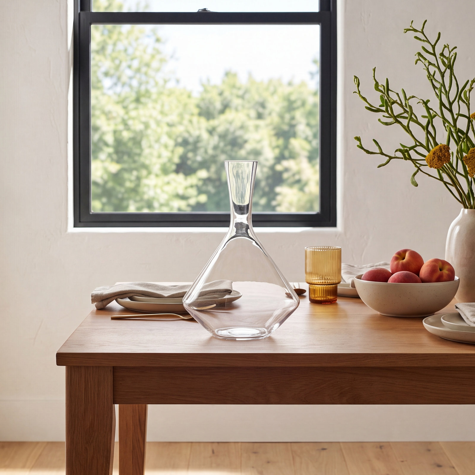 Raye Angled Crystal Wine Decanter