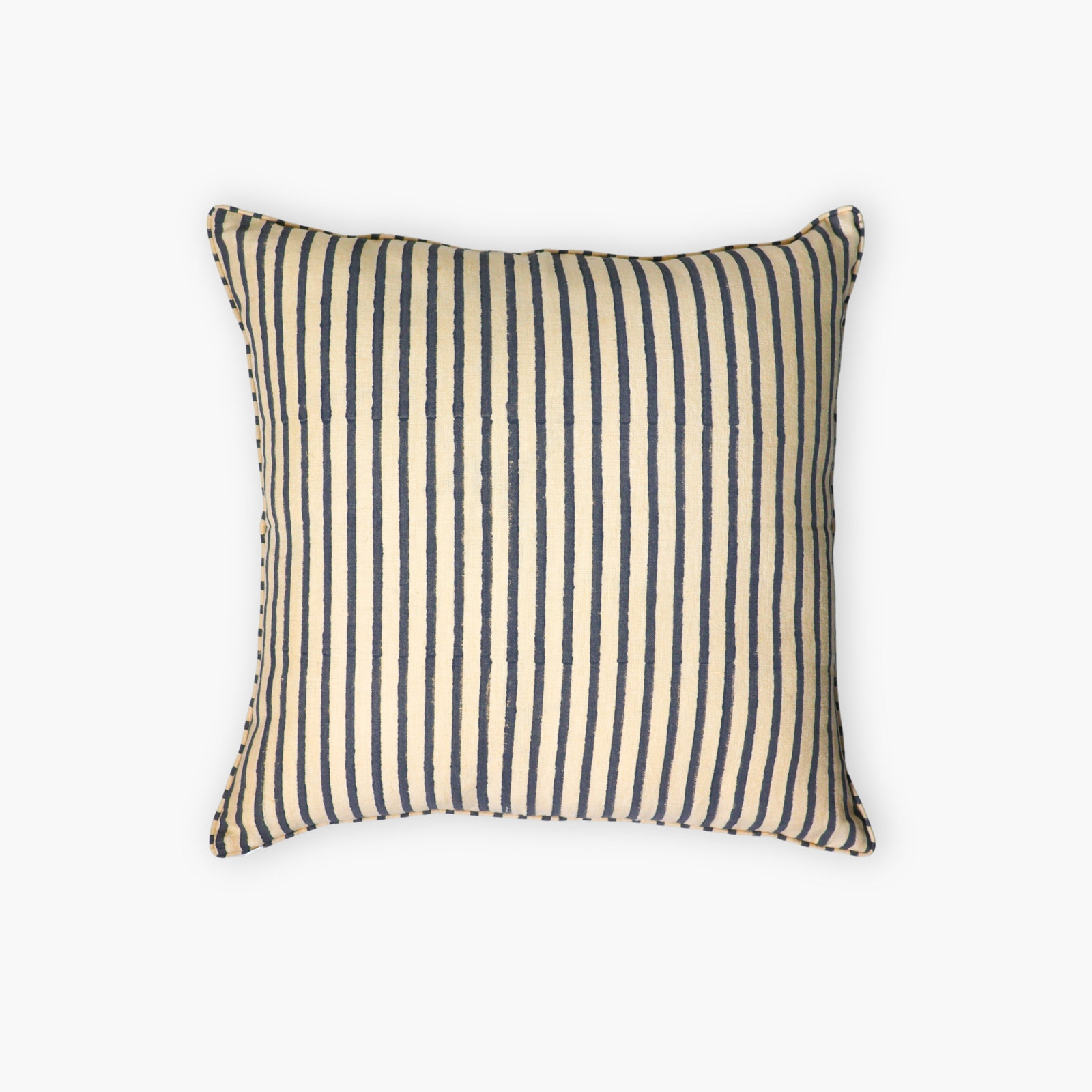 Linen Pillow Cover, Square 20", Yellow Geometric