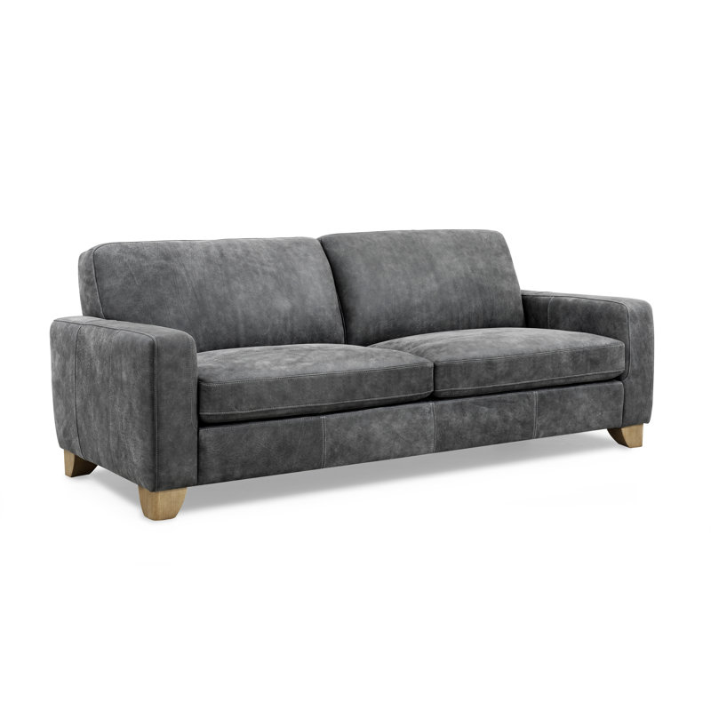Ingelbert 2.5 Seater Sofa, Explorer Sanded Charcoal in Top Grain Full Leather