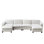 Canapé de luxe à quatre places avec 2 repose-pieds en tissu d'ameublement Chenille