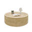 Table basse ronde de 39,37 po, motif de faux marbre moderne, table ronde pour centre de salon personnel - entièrement assemblée