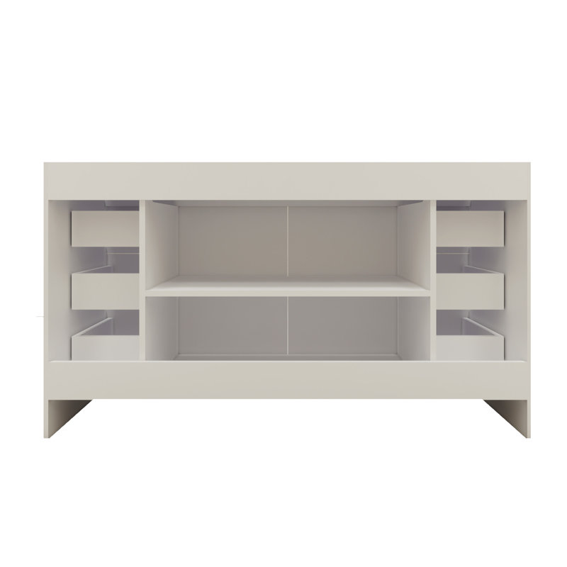 Spring 60" Single Sink Bathroom Vanity, Gloss White