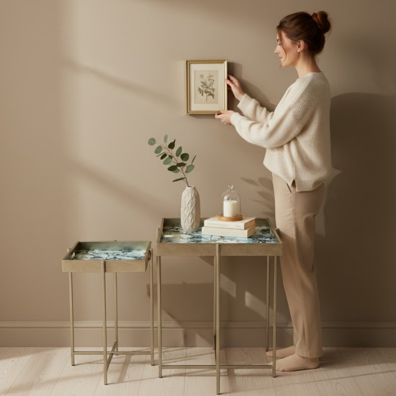 Miamitown Tray Top Side Table Set
