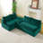 Luxury Green Turtle Velvet Multifunctional Sofa-843493912