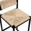 Ensemble de 2 tabourets de bar en papier tissé à la main avec repose-pieds pour îlot de cuisine, blanc crème