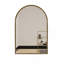 Miroir mural arqué à conception incassable pour salle de bain-686563689