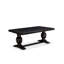 L'ensemble de salle à manger 7 pièces contient une table de cuisine rectangulaire et 6 chaises modernes en tissu de polyester rouge beige, noir sablé-1820037435