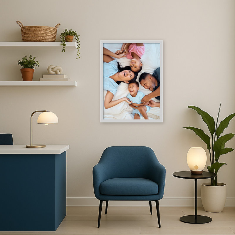 Cadre photo incliné en bois, 18 x 24, Incliné argent