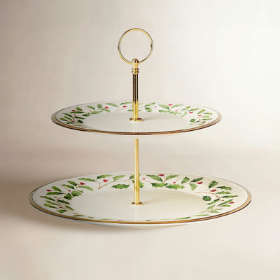 Holiday Porcelain Tiered Stand